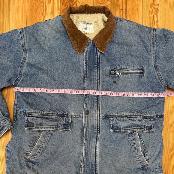 Vintage 90s Denim Sherpa Jacket - Men's XL - Picture 2 of 9